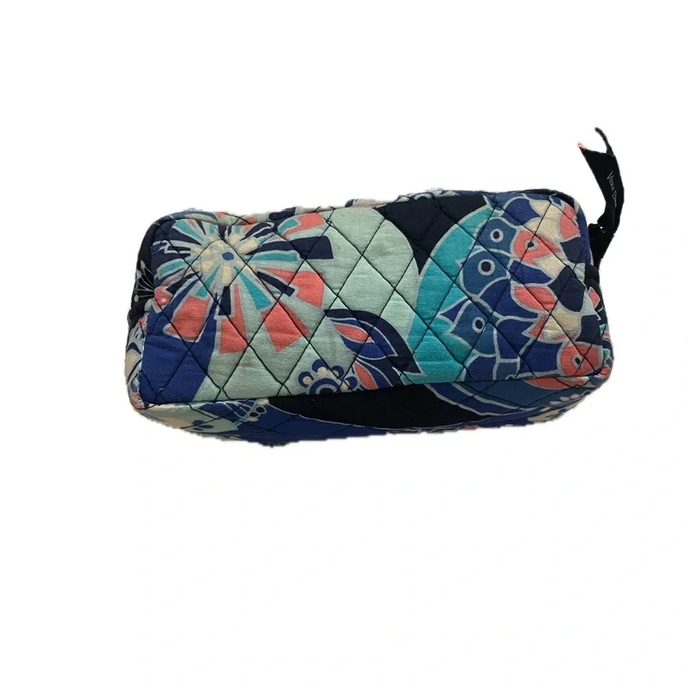 Vera Bradley Cosmetic Bag Lotus Flower Swirl Quilted